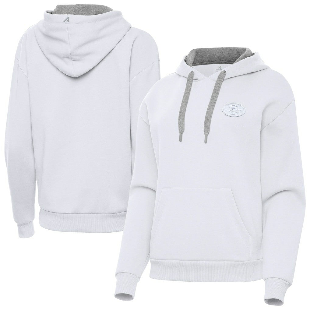 San Francisco 49ers Antigua Women's Victory Pullover Hoodie White