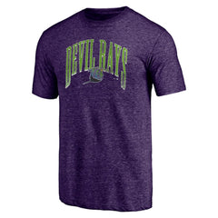 Tampa Bay Rays Purple Cooperstown Collection Line Corps Tri-Blend T-Shirt T-shirts