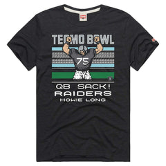 Howie Long Las Vegas Raiders Homage Unisex Tecmo Bowl Retired Player Graphic Tri-Blend T-Shirt Charcoal