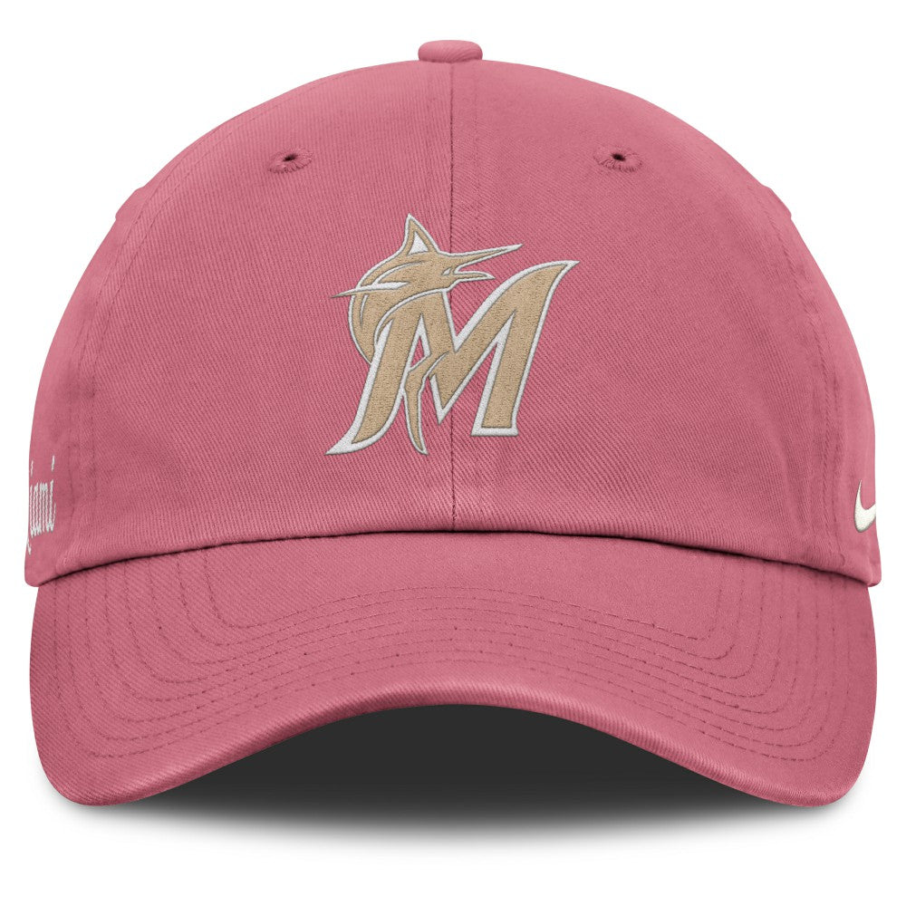 Miami Marlins Nike Unisex Mother's Day Club Adjustable Hat - Pink Hats