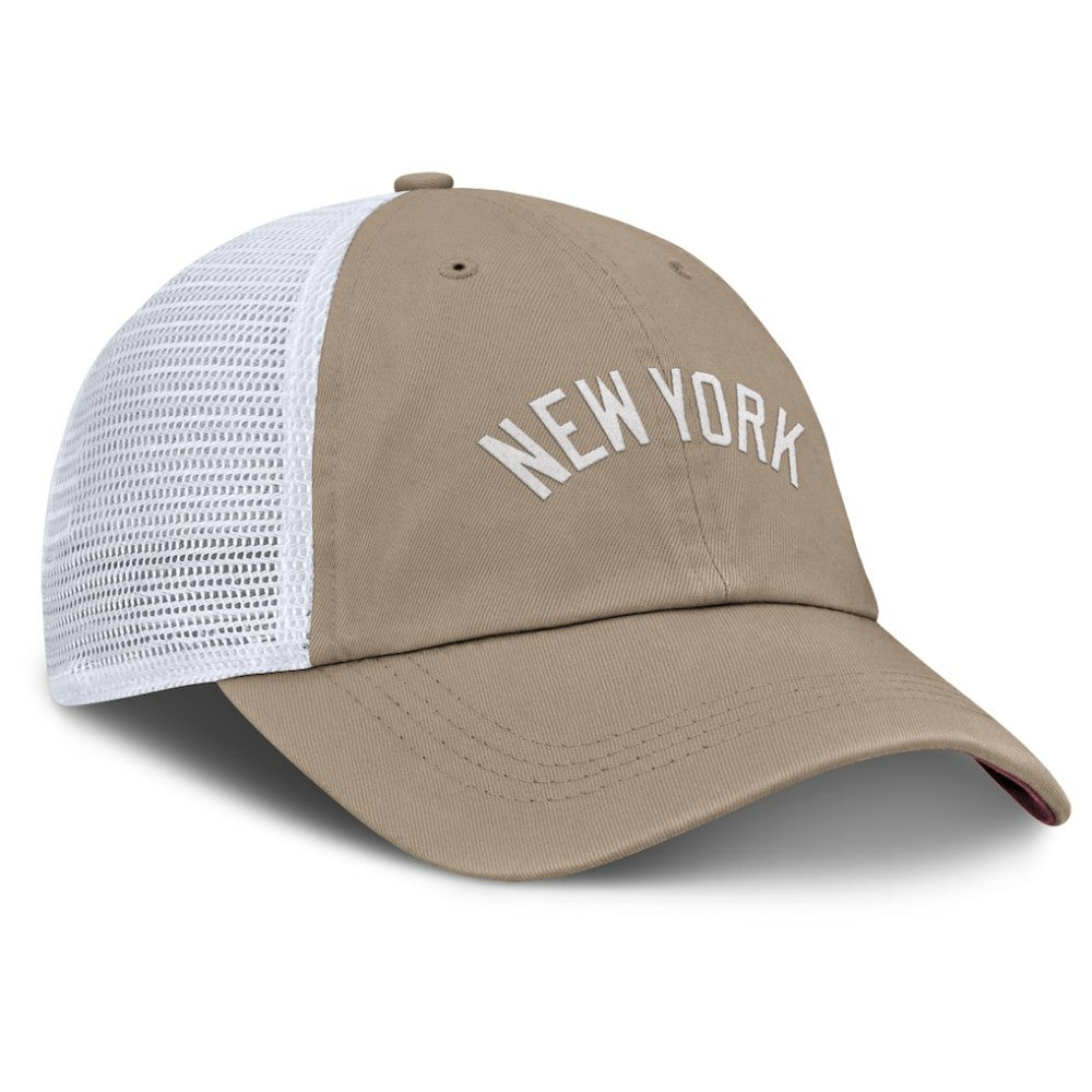 New York Yankees Nike Unisex Mother's Day Club Trucker Adjustable Hat - Khaki/White Hats