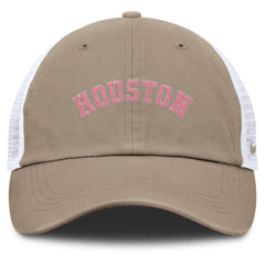 Houston Astros Nike Unisex Mother's Day Club Trucker Adjustable Hat - Khaki/White Hats