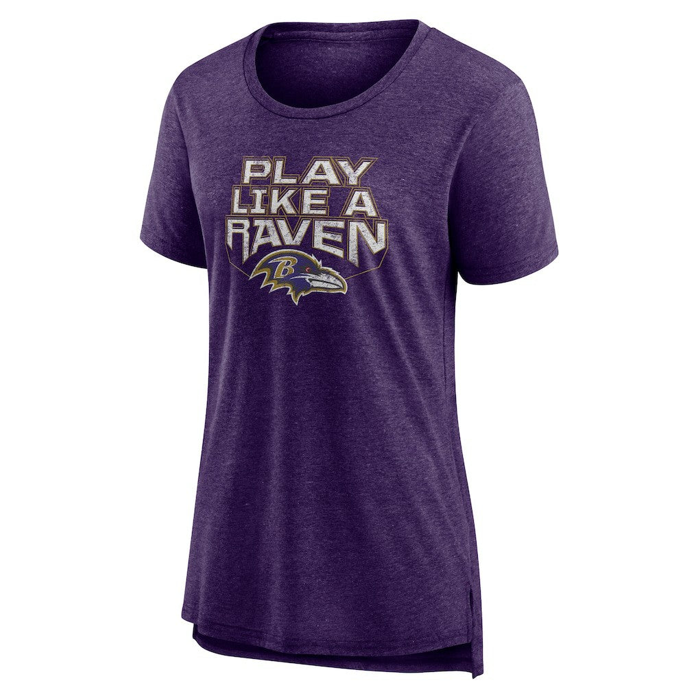 Baltimore Ravens Women's Hometown First Down Tri-Blend T-Shirt Purple