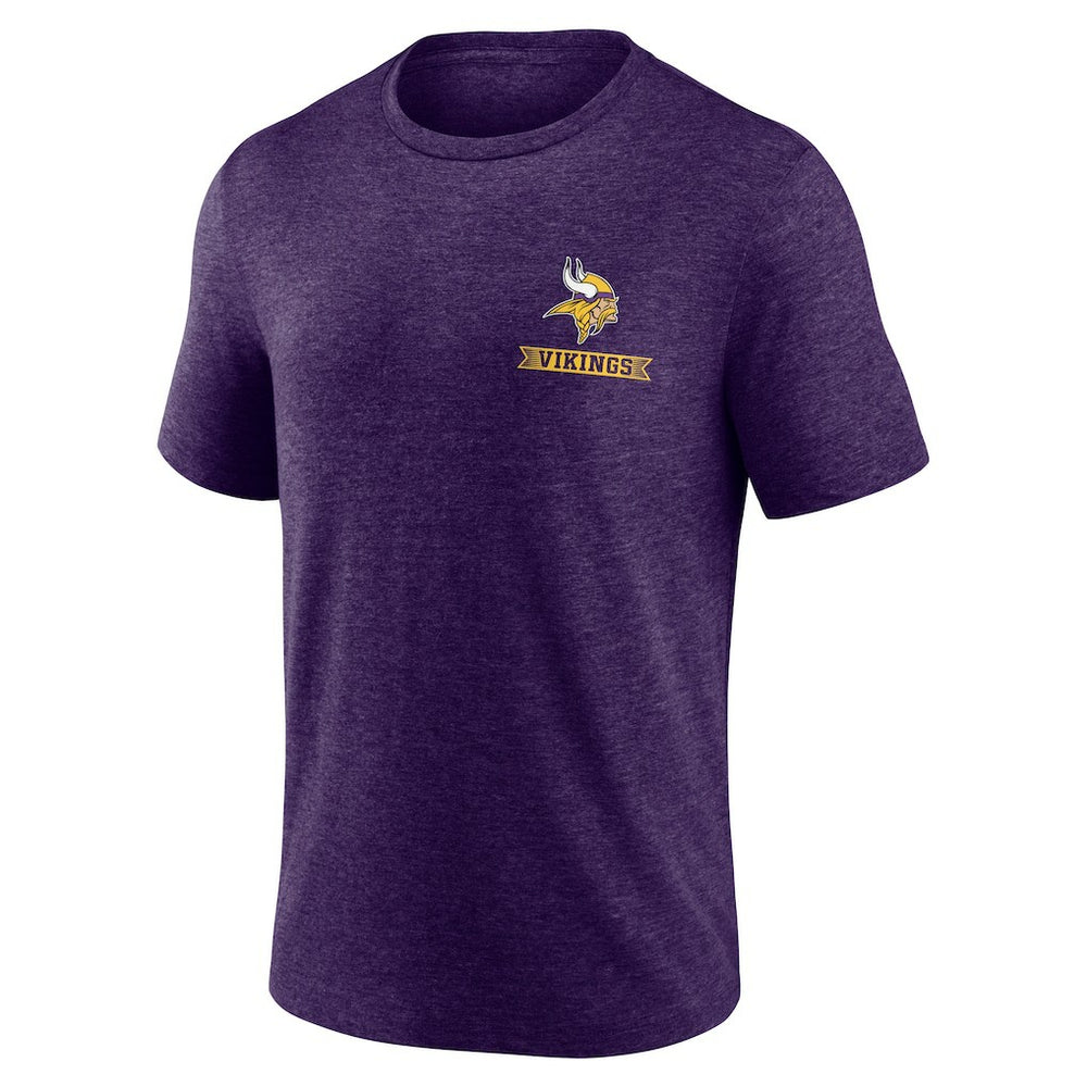 Minnesota Vikings Purple Diamond Scroll Tri-Blend T-Shirt