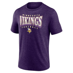 Minnesota Vikings Purple Divided Warp Tri-Blend T-Shirt