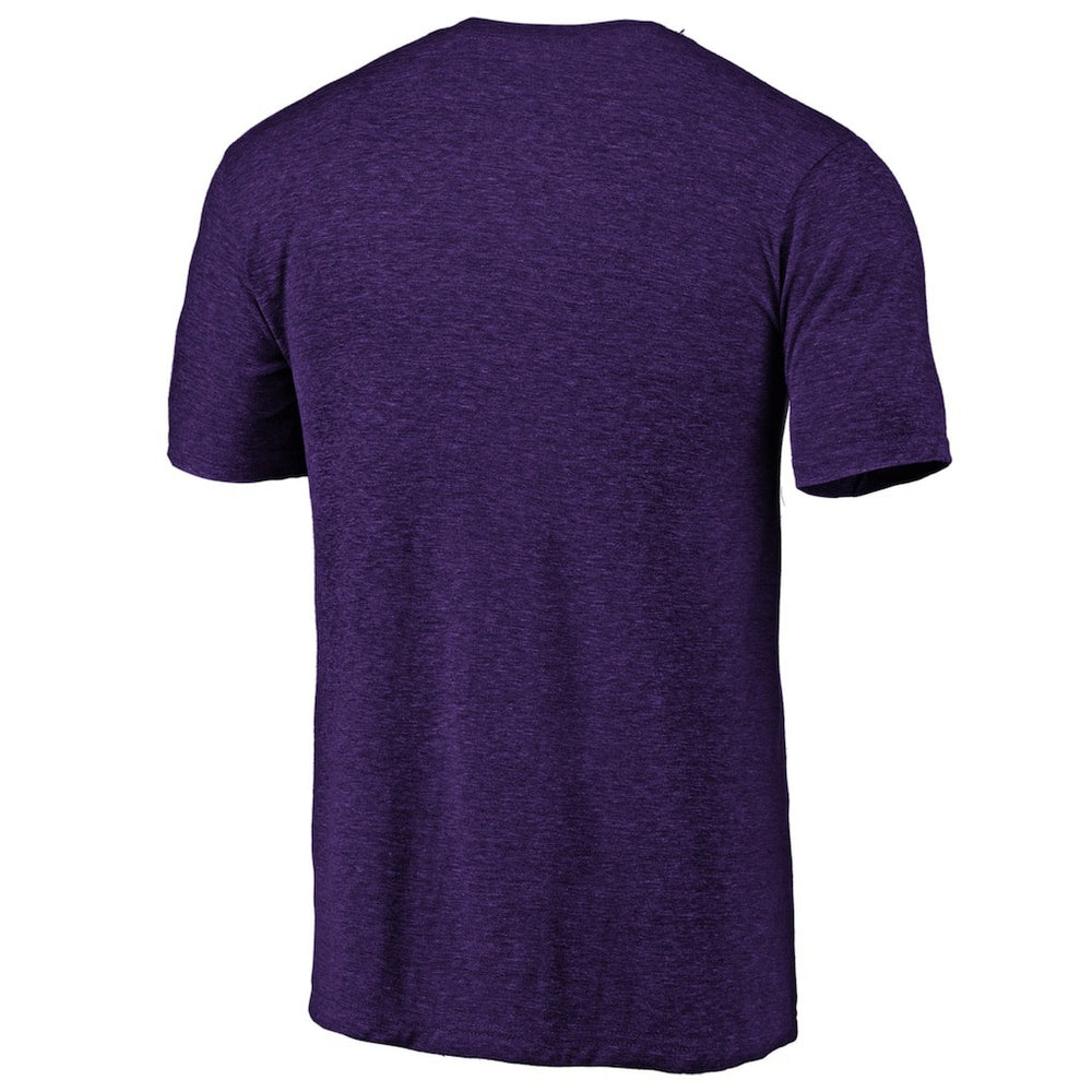Baltimore Ravens Purple Left Chest Distressed Tri-Blend T-Shirt