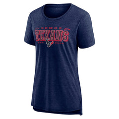 Houston Texans Women's Vintage Graphic Tri-Blend Scoop Neck T-Shirt Navy