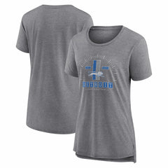 Detroit Lions Women's Vintage Graphic Tri-Blend Scoop Neck T-Shirt Gray