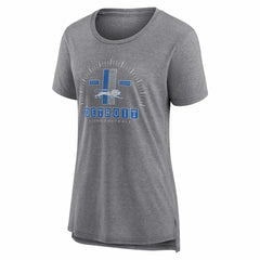 Detroit Lions Women's Vintage Graphic Tri-Blend Scoop Neck T-Shirt Gray
