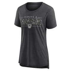 Las Vegas Raiders Women's Vintage Graphic Tri-Blend Scoop Neck T-Shirt Charcoal