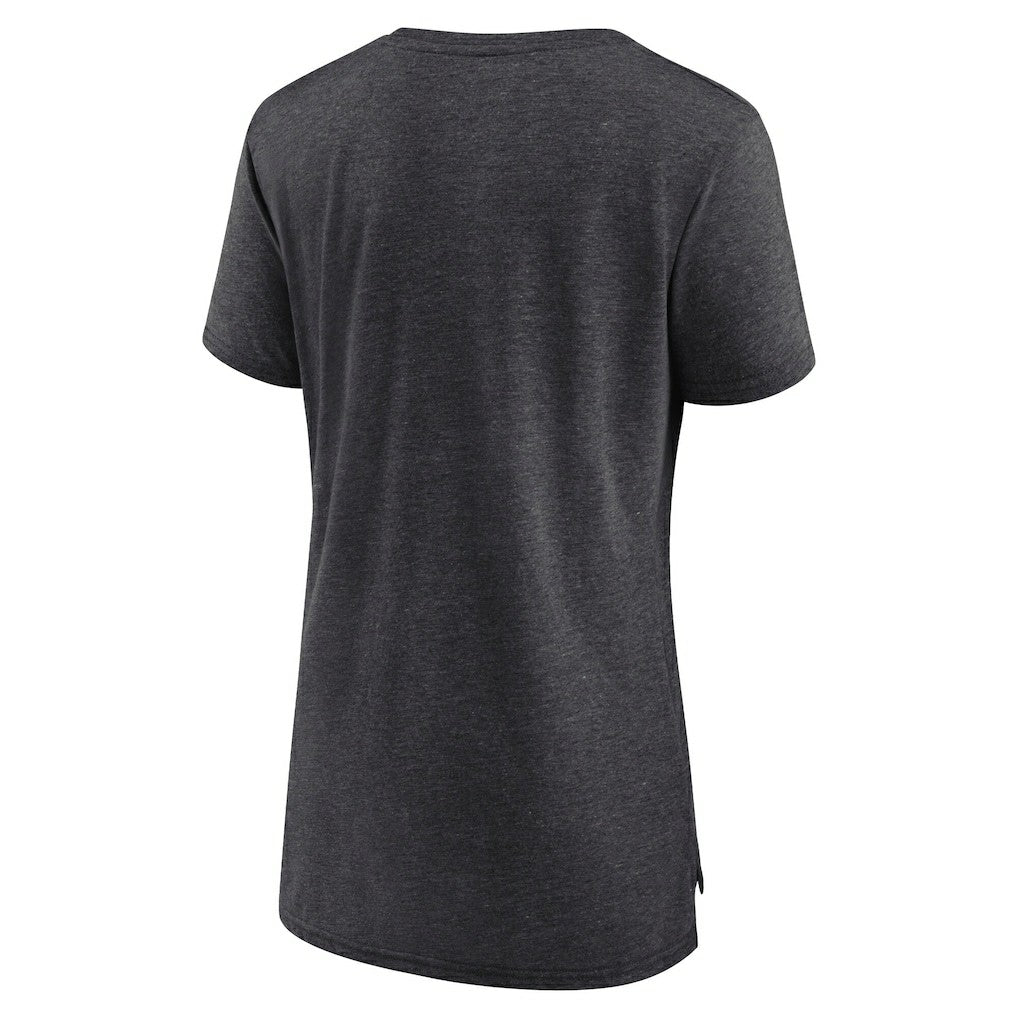 Las Vegas Raiders Women's Vintage Graphic Tri-Blend Scoop Neck T-Shirt Charcoal