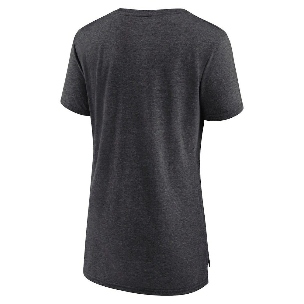 Las Vegas Raiders Women's Vintage Graphic Tri-Blend Scoop Neck T-Shirt Charcoal