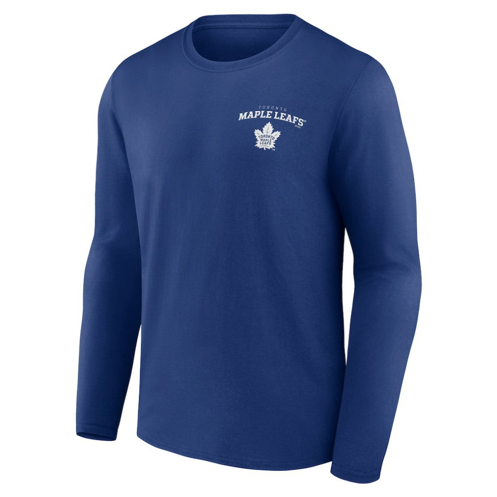 NHL Toronto Maple Leafs Blue Team Lockup Long Sleeve T-Shirt