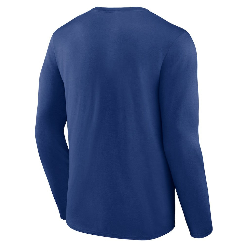 NHL Toronto Maple Leafs Blue Team Lockup Long Sleeve T-Shirt