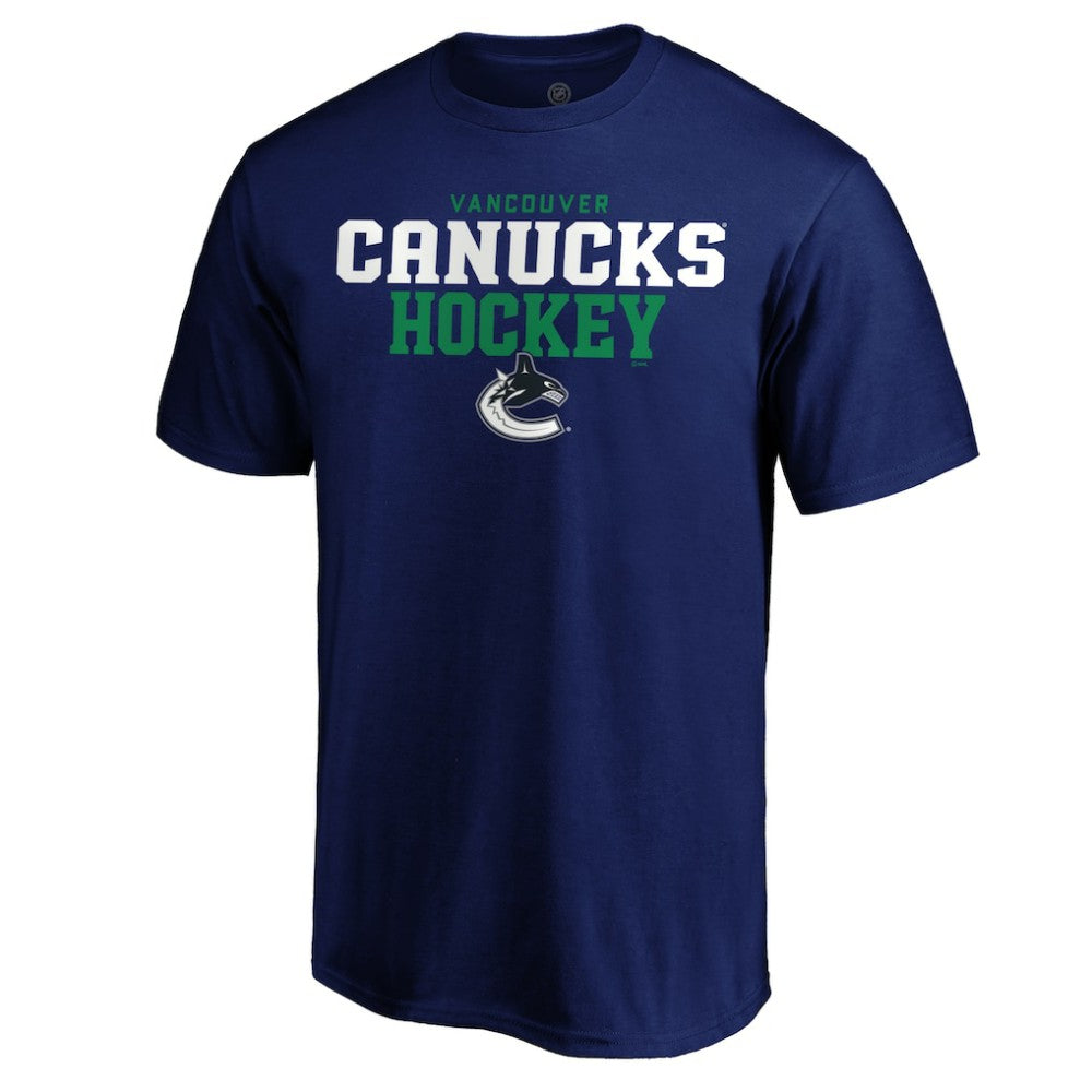 NHL Vancouver Canucks Navy Double Stack T-Shirt