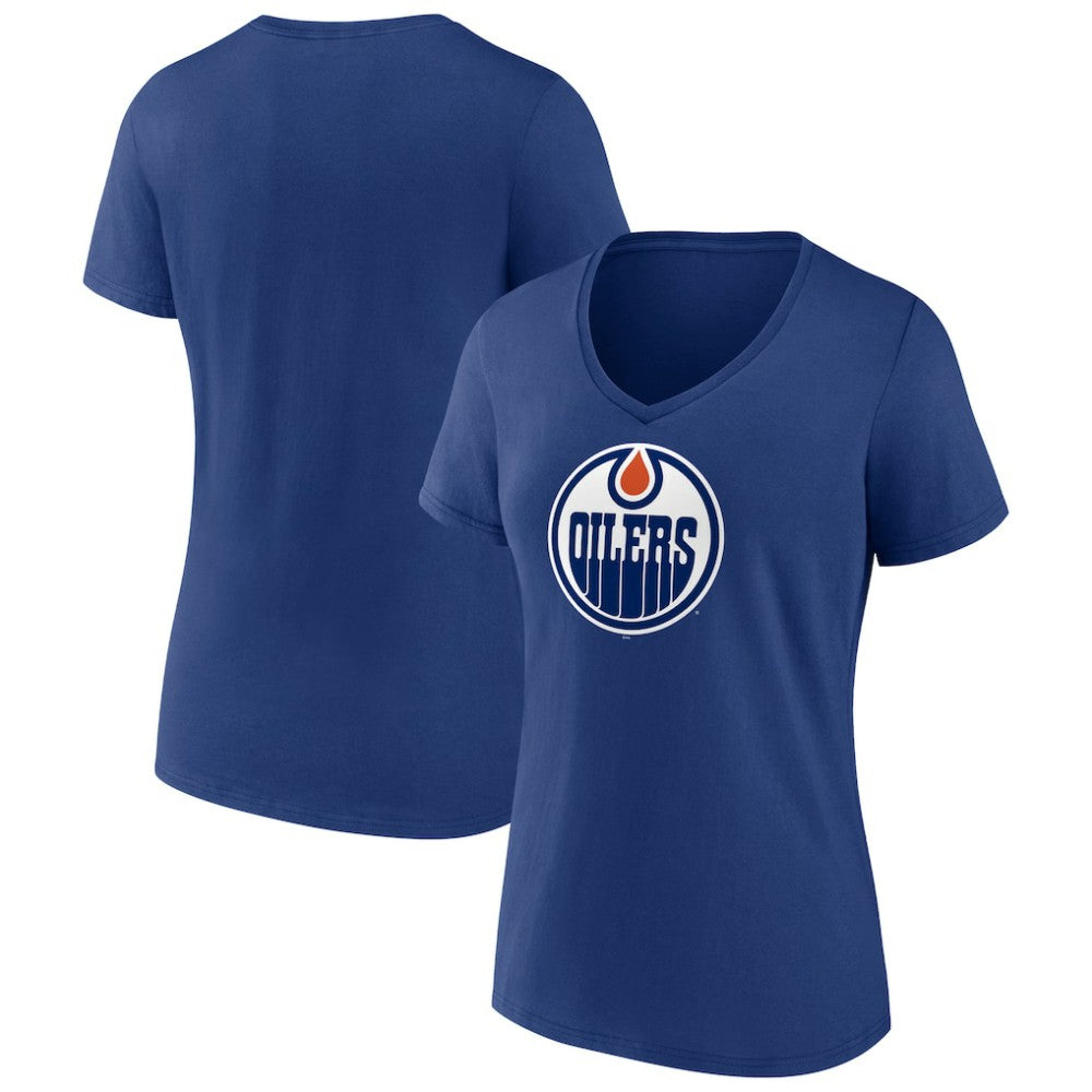 NHL Edmonton Oilers Women's Primary Logo T-Shirt - Blue