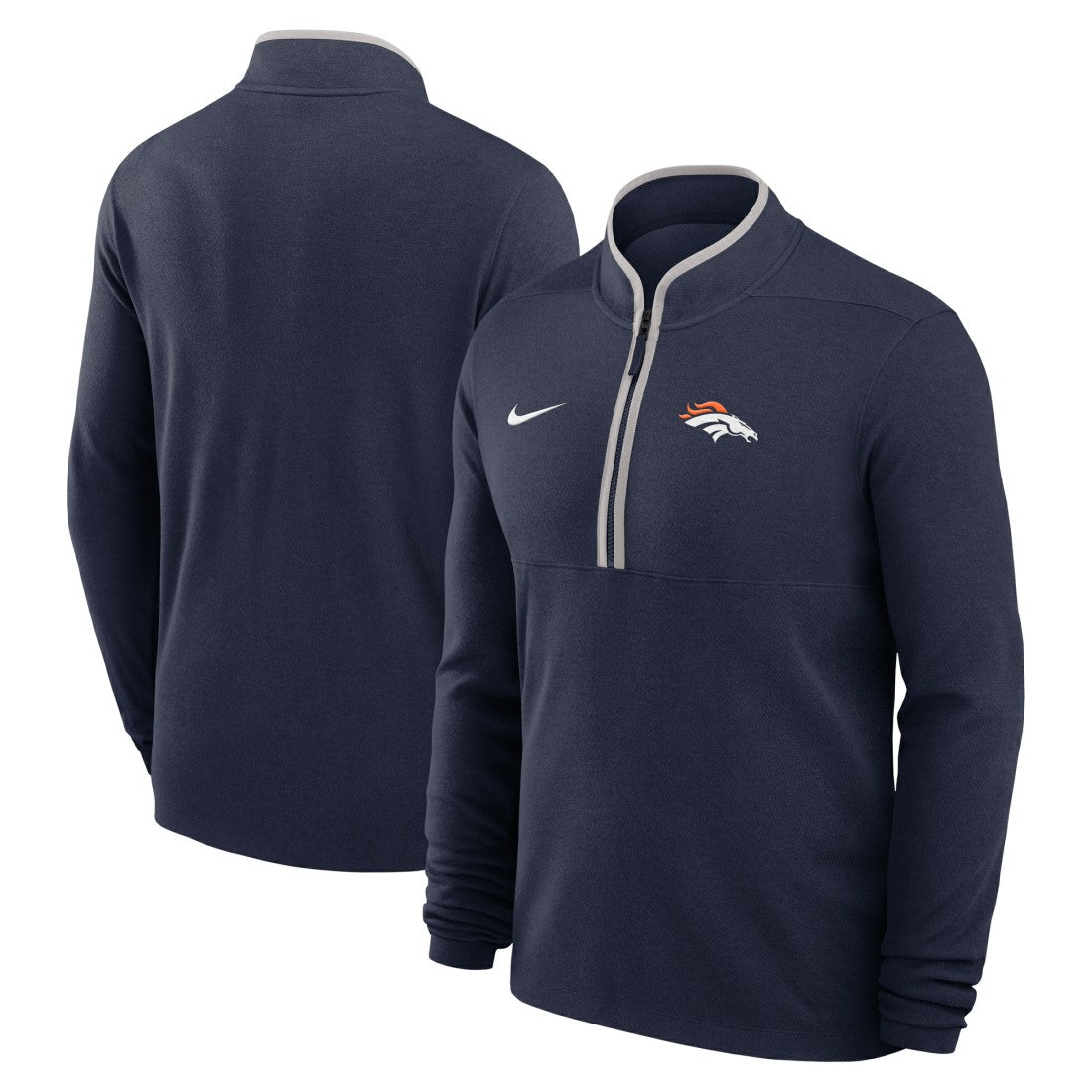 Denver Broncos Lightweight Victory Dri-FIT Half-Zip Pullover Navy