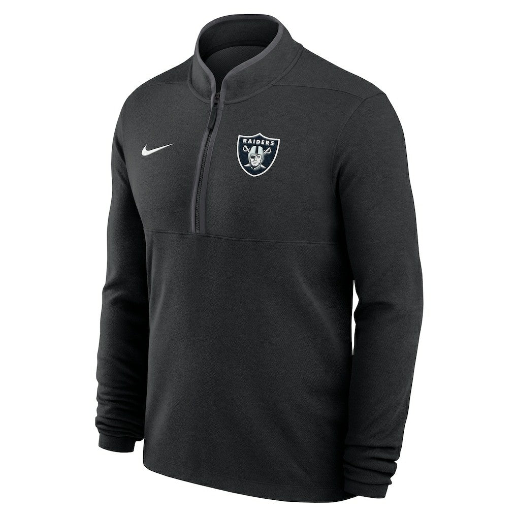 Las Vegas Raiders Lightweight Victory Dri-FIT Half-Zip Pullover Black