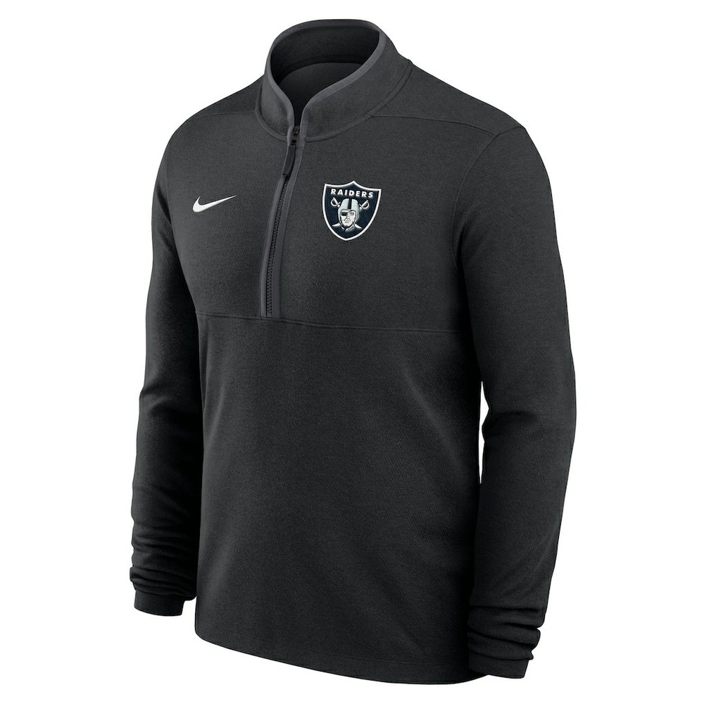 Las Vegas Raiders Lightweight Victory Dri-FIT Half-Zip Pullover Black