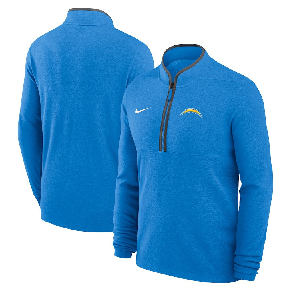 Los Angeles Chargers Lightweight Victory Dri-FIT Half-Zip Pullover Powder Blue
