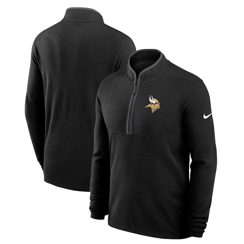 Minnesota Vikings Lightweight Victory Dri-FIT Half-Zip Pullover Black