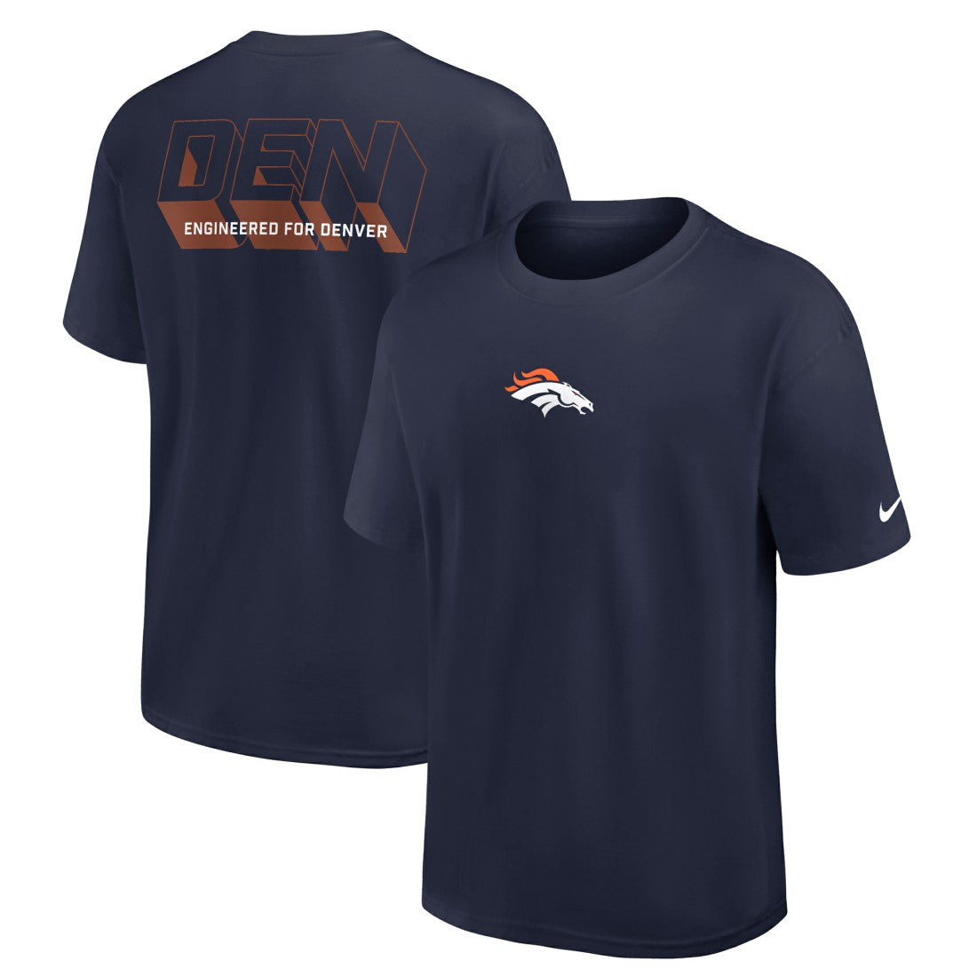 Denver Broncos Dominate The Game Essential Max90 T-Shirt Navy