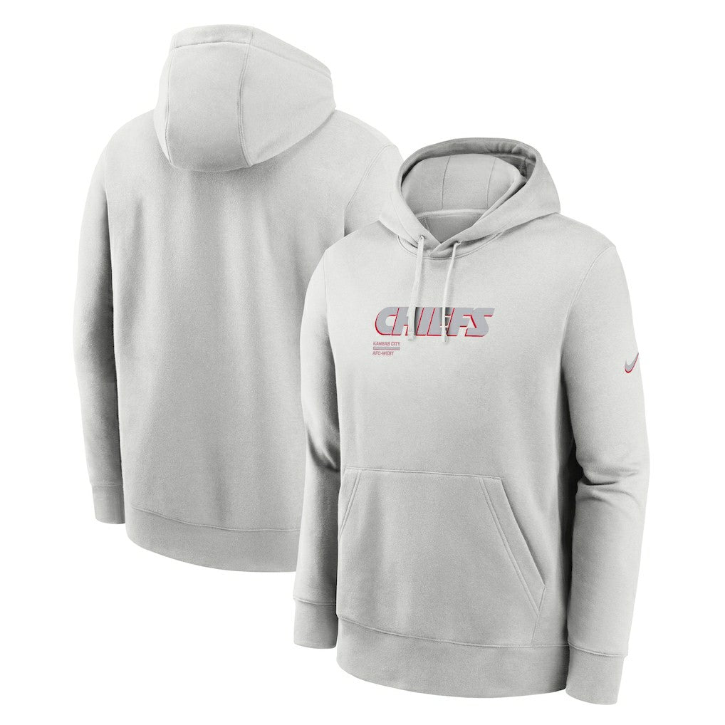 Kansas City Chiefs Edge Pack French Terry Club Pullover Hoodie Gray