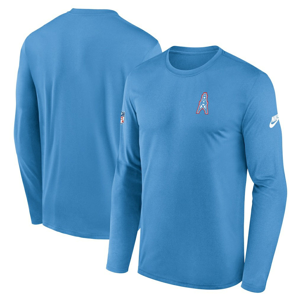 Tennessee Titans Legend Oilers Throwback Dri-FIT Long Sleeve T-Shirt Navy