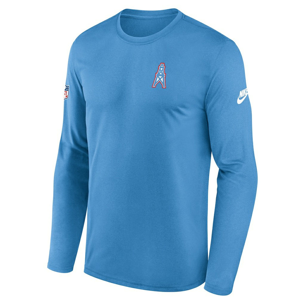Tennessee Titans Legend Oilers Throwback Dri-FIT Long Sleeve T-Shirt Navy