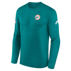 Miami Dolphins Legend Small Logo Dri-FIT Long Sleeve T-Shirt Aqua