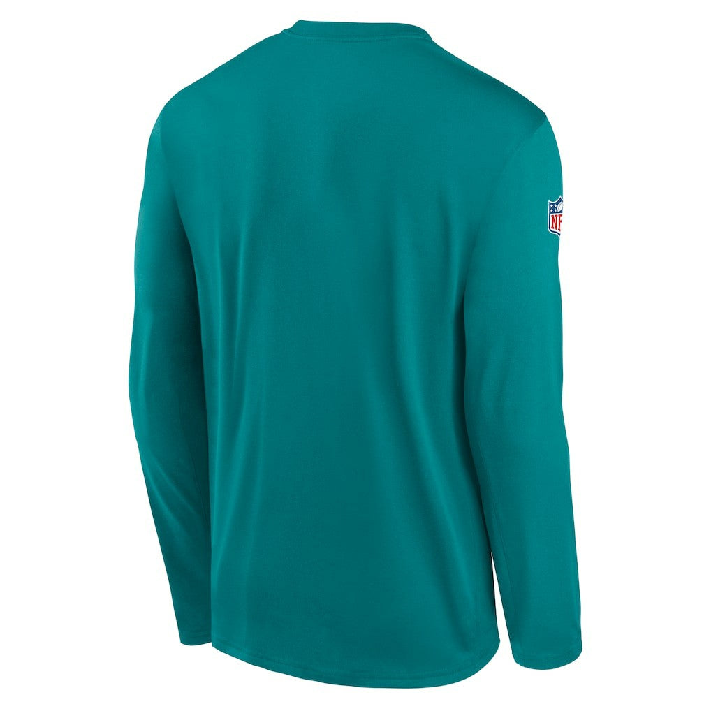 Miami Dolphins Legend Small Logo Dri-FIT Long Sleeve T-Shirt Aqua