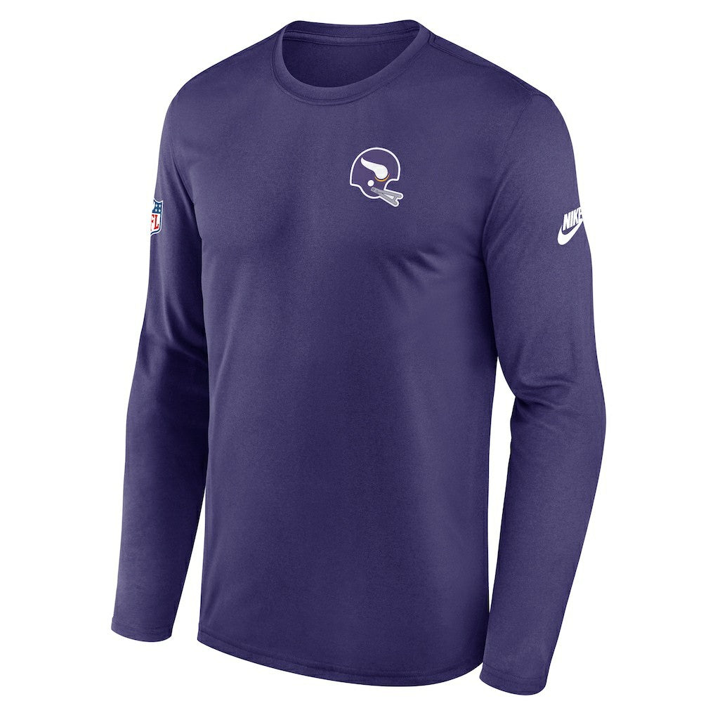 Minnesota Vikings Legend Small Logo Dri-FIT Long Sleeve T-Shirt Purple