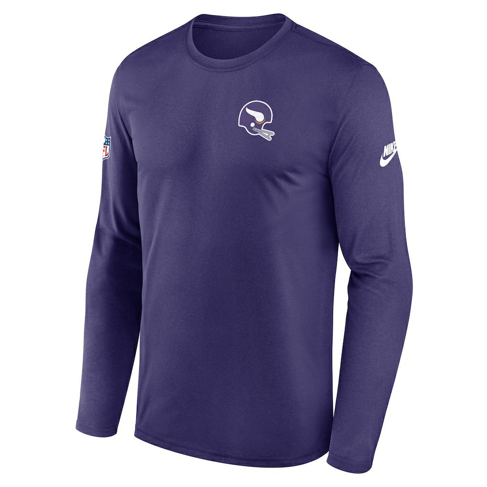 Minnesota Vikings Legend Small Logo Dri-FIT Long Sleeve T-Shirt Purple
