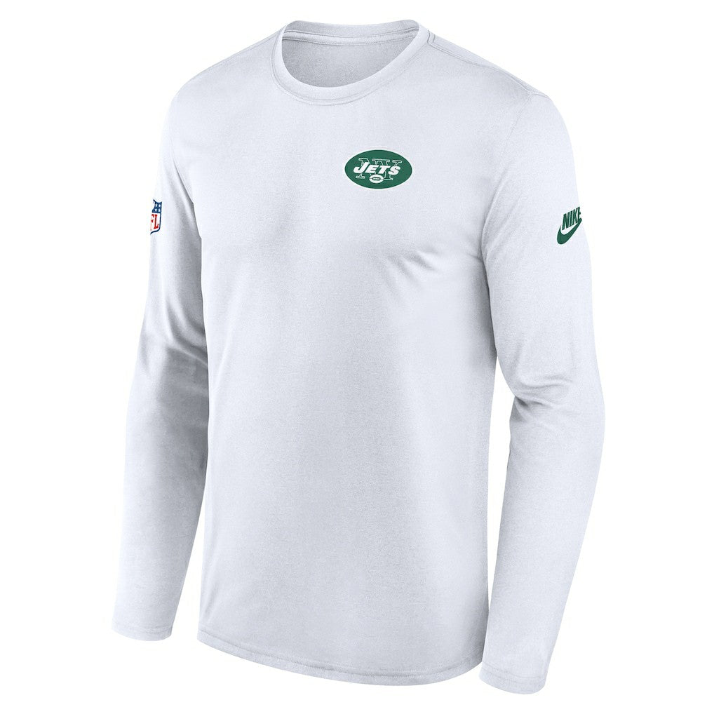 New York Jets Legend Small Logo Dri-FIT Long Sleeve T-Shirt White