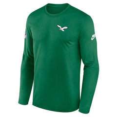 Philadelphia Eagles Legend Small Logo Dri-FIT Long Sleeve T-Shirt Kelly Green