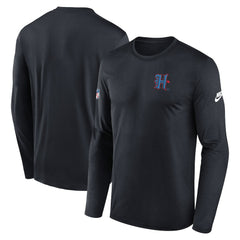 Houston Texans Legend Small Logo Dri-FIT Long Sleeve T-Shirt Navy