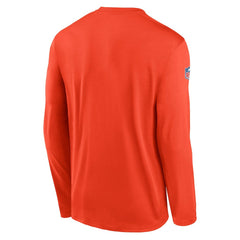 Cleveland Browns Legend Small Logo Dri-FIT Long Sleeve T-Shirt Orange