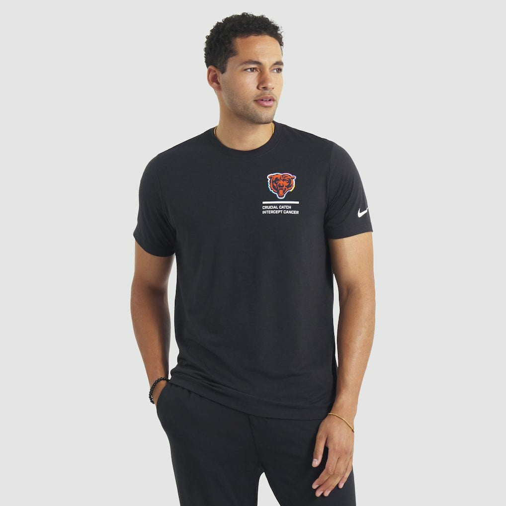 Chicago Bears 2025 NFL Crucial Catch Tri-Blend Dri-FIT T-Shirt Black