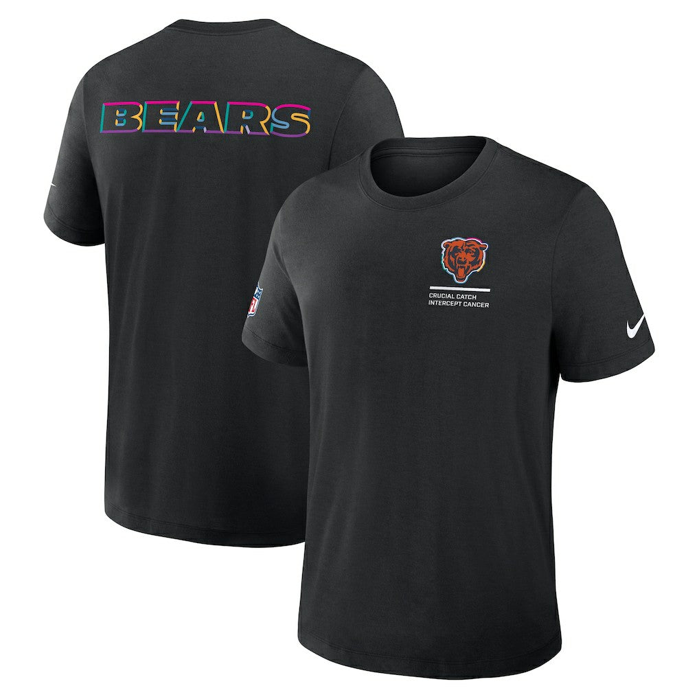Chicago Bears 2025 NFL Crucial Catch Tri-Blend Dri-FIT T-Shirt Black
