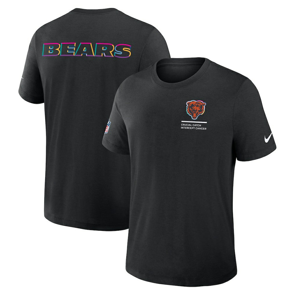 Chicago Bears 2025 NFL Crucial Catch Tri-Blend Dri-FIT T-Shirt Black