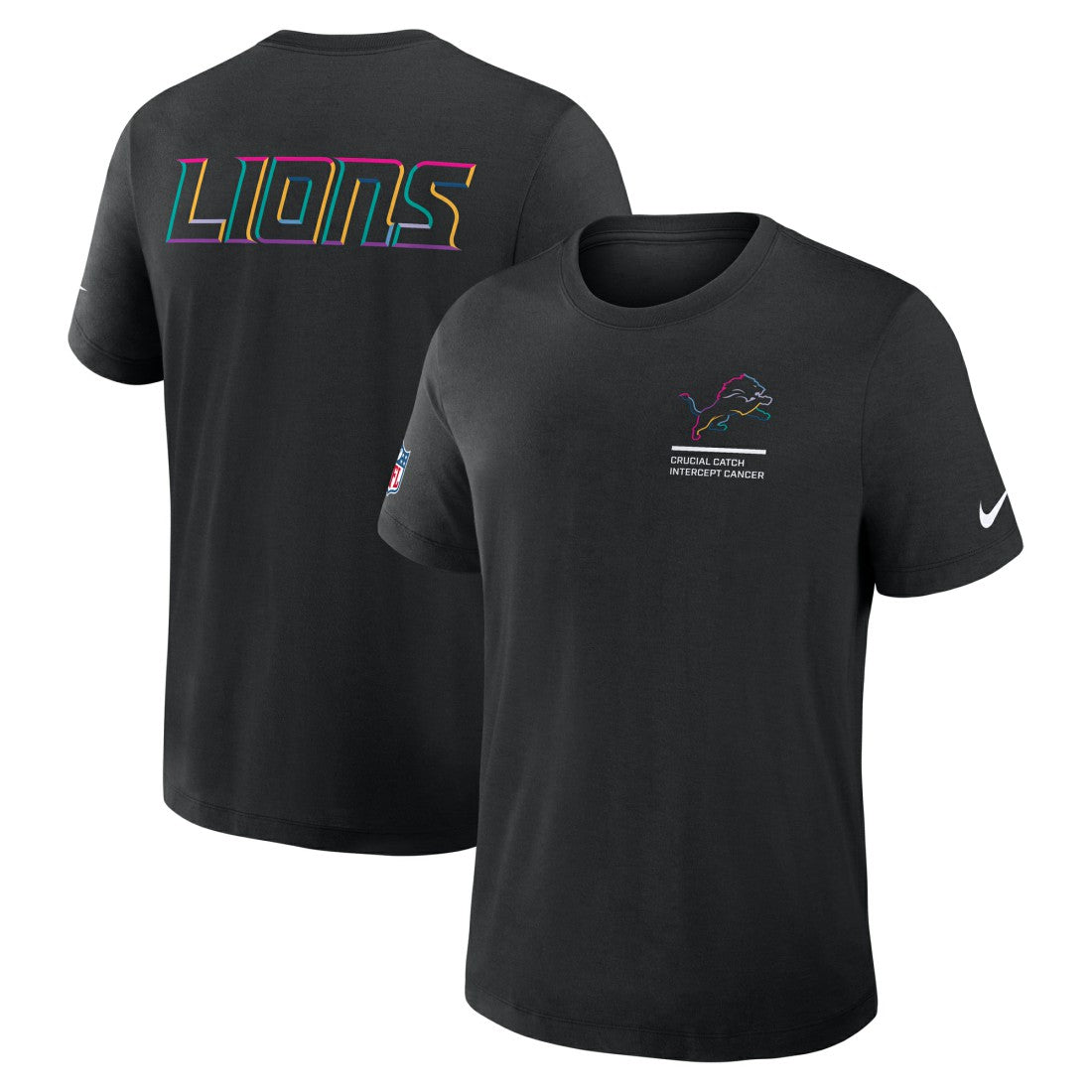 Detroit Lions 2025 NFL Crucial Catch Tri-Blend Dri-FIT T-Shirt Black