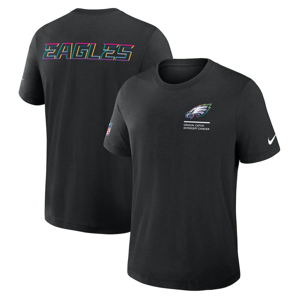Philadelphia Eagles 2025 NFL Crucial Catch Tri-Blend Dri-FIT T-Shirt Black