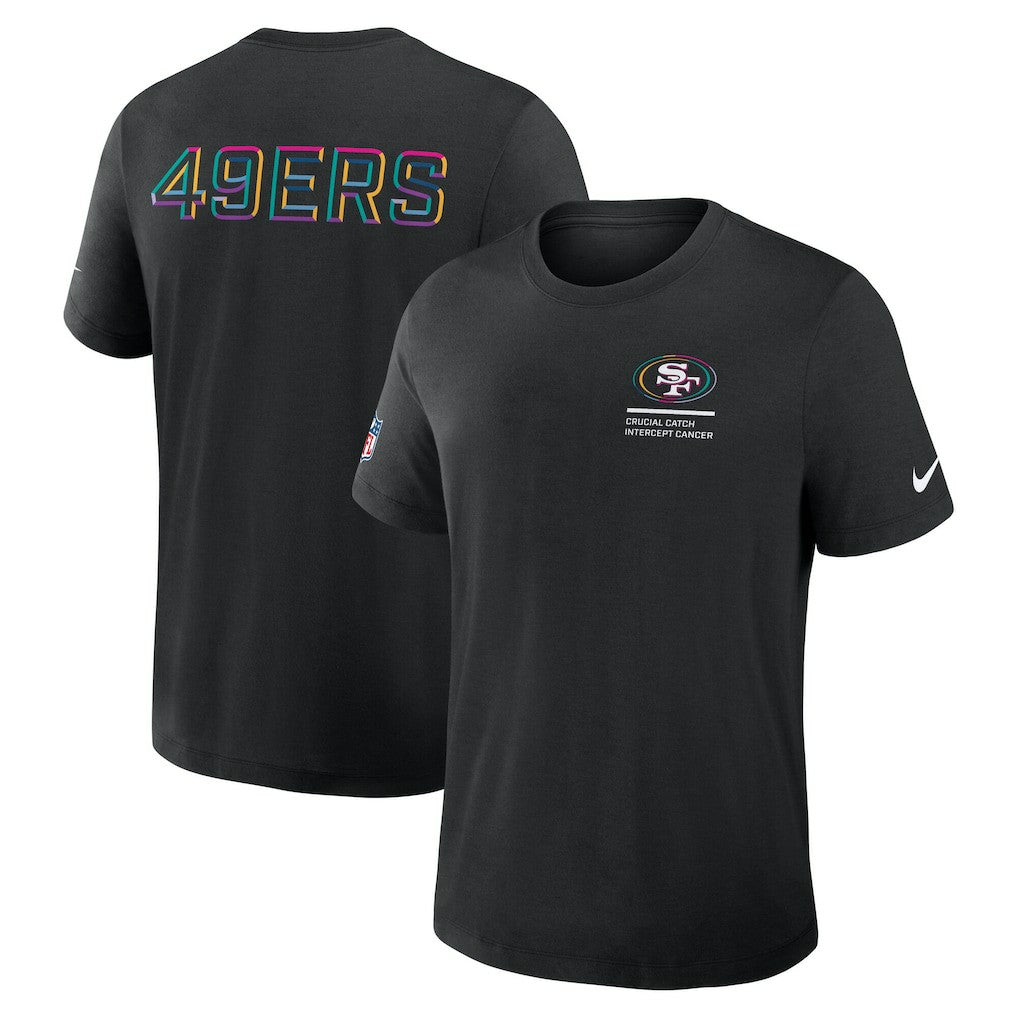 San Francisco 49ers 2025 NFL Crucial Catch Tri-Blend Dri-FIT T-Shirt Black