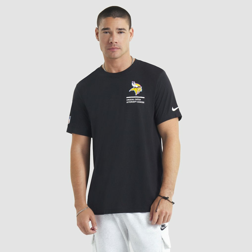 Minnesota Vikings 2025 NFL Crucial Catch Tri-Blend Dri-FIT T-Shirt Black