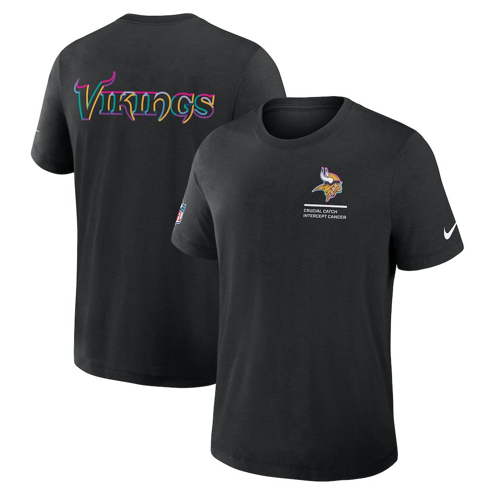 Minnesota Vikings 2025 NFL Crucial Catch Tri-Blend Dri-FIT T-Shirt Black