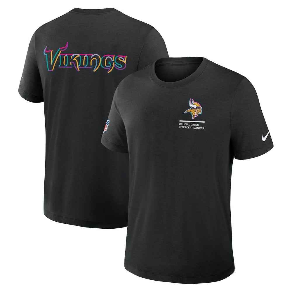Minnesota Vikings 2025 NFL Crucial Catch Tri-Blend Dri-FIT T-Shirt Black