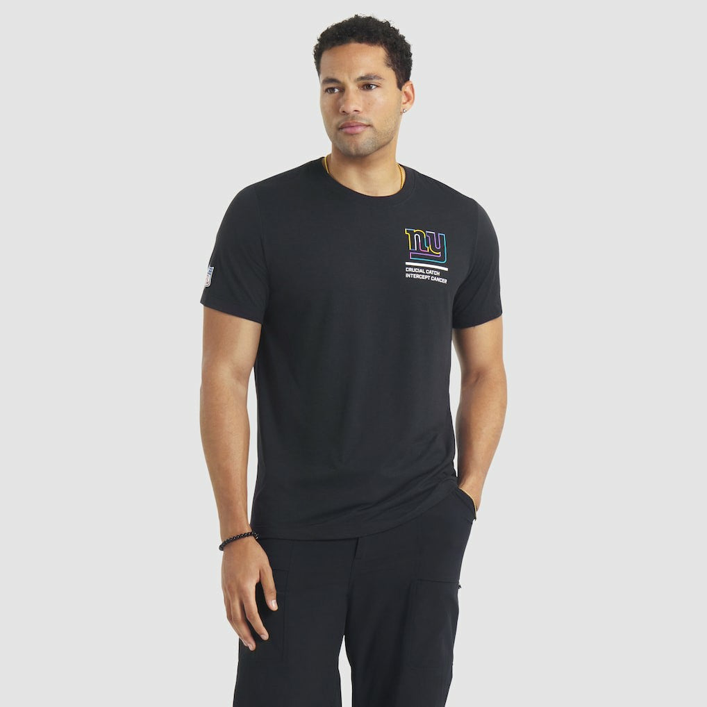 New York Giants 2025 NFL Crucial Catch Tri-Blend Dri-FIT T-Shirt Black