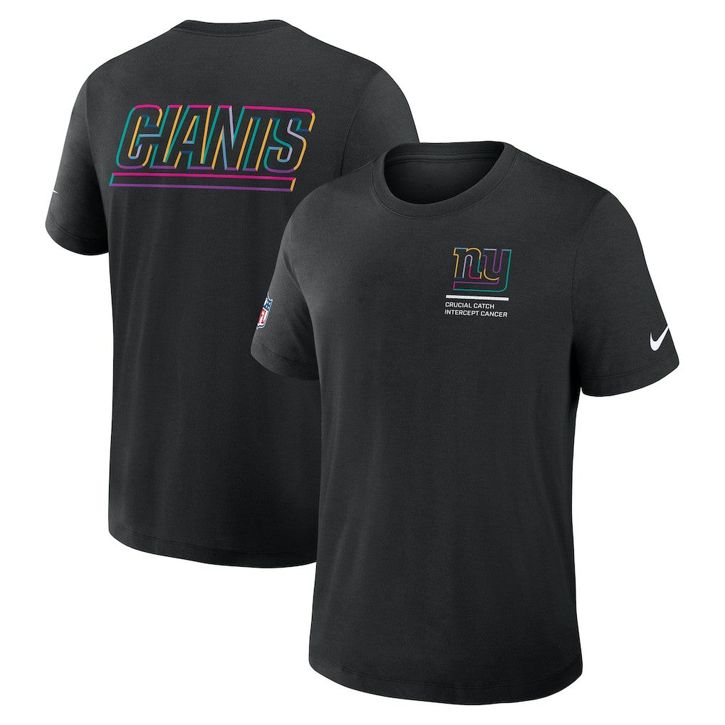New York Giants 2025 NFL Crucial Catch Tri-Blend Dri-FIT T-Shirt Black
