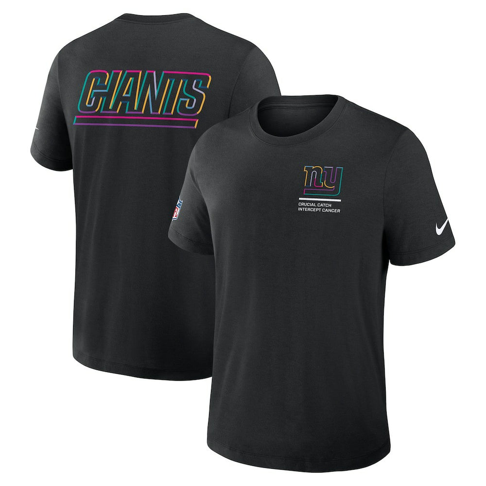 New York Giants 2025 NFL Crucial Catch Tri-Blend Dri-FIT T-Shirt Black