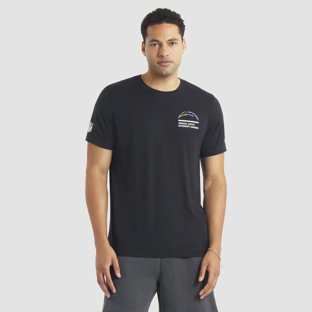 Los Angeles Chargers 2025 NFL Crucial Catch Tri-Blend Dri-FIT T-Shirt Black